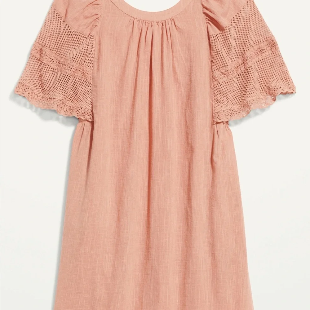 Women’s Old Navy  Flutter-Sleeve Tie-Back Mini Swing Dress Size 4X New with Tags - Picture 3 of 4